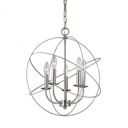 Thomas Williamsport 5-Light Pendant in Brushed Nickel 1515CH/20